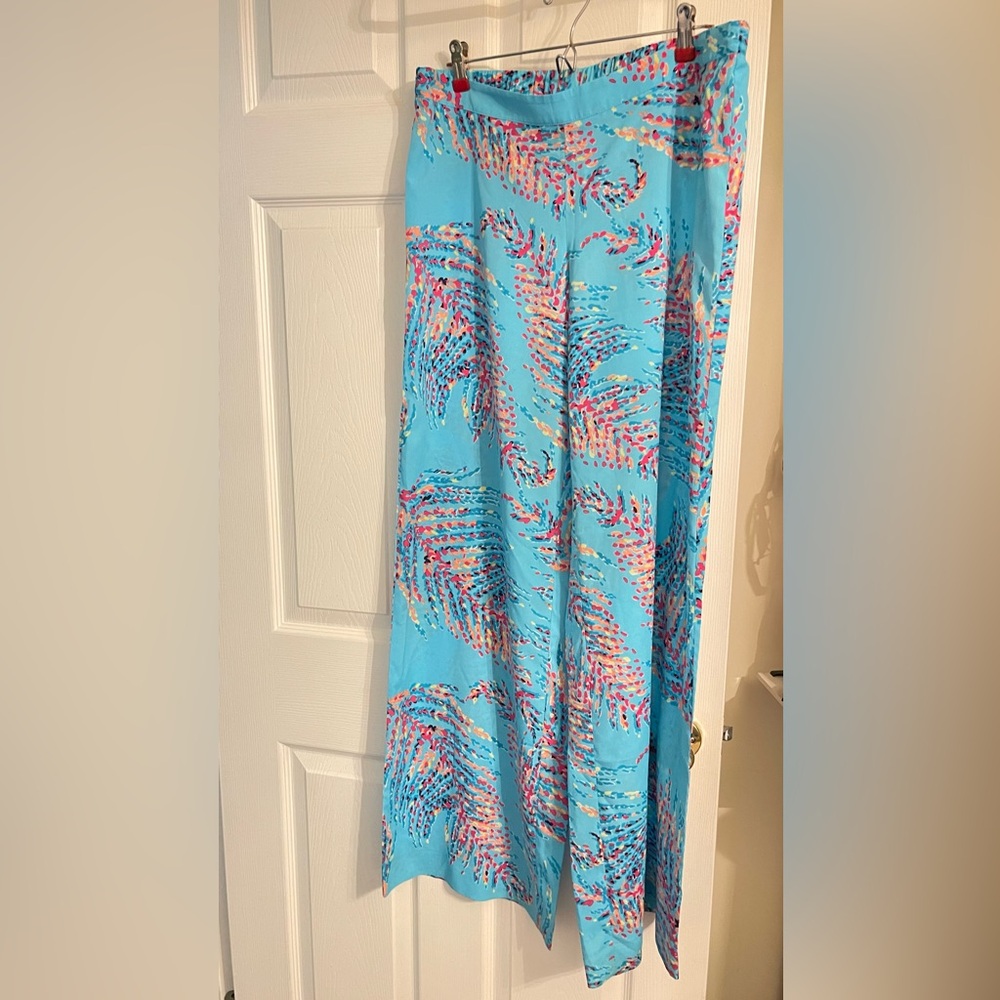 EUC Lilly Pulitzer Palazzo Pants Colorful Abstract